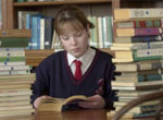 Girl with books